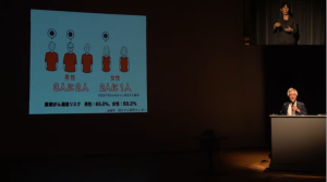 第1部で講演する中川氏。