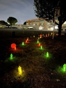 サイリウムライトのペットボトルランタン