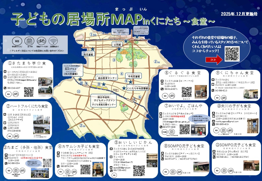 「子どもの居場所MAP in くにたち 2025年12月更新号」食堂