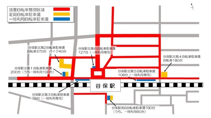 谷保駅整理区域図