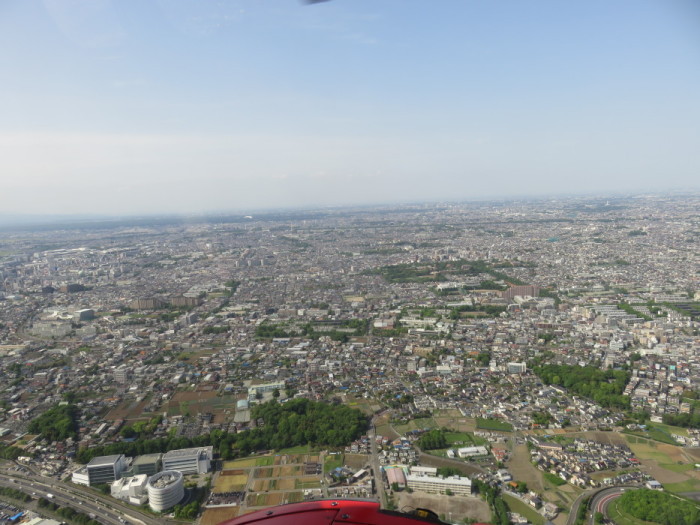 国立府中インター付近上空から見た国立市周辺