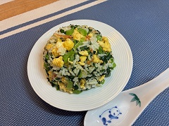 小松菜と桜えびのチャーハン