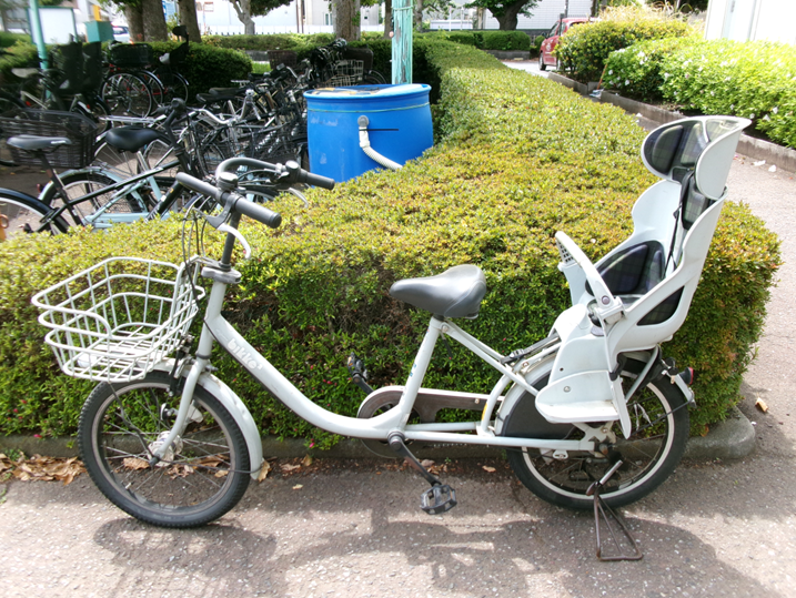 幼児1人同乗用自転車(グレー)全体