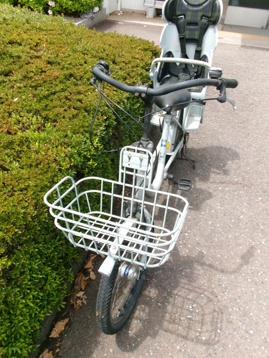 幼児1人同乗用自転車(グレー)前かご